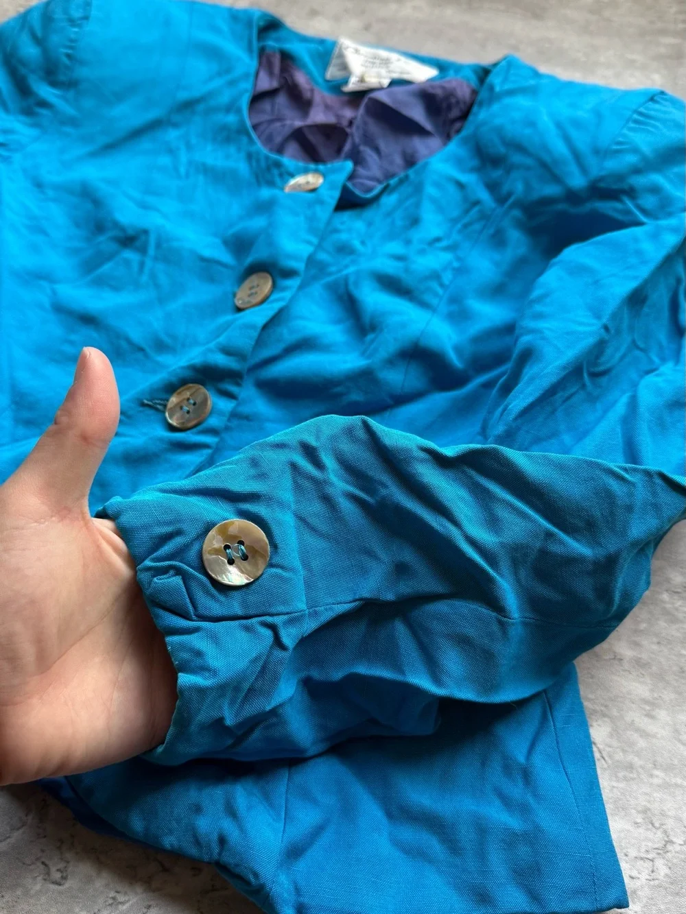 Dior Bright Blue women Button Blazer
